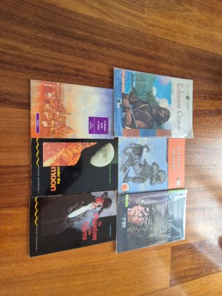 Libros de lectura: castellano, catalán e inglés.