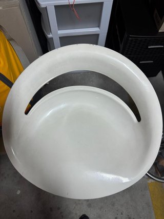 2 Taburetes de Bar Giratorios Blancos