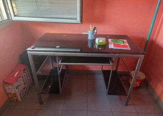 Mesa escritorio cristal Conforama