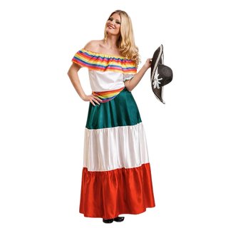 Disfraz Mexicana Bandera Adulto