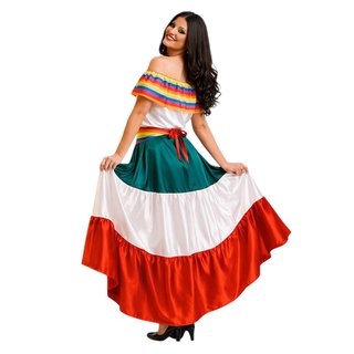 Disfraz Mexicana Bandera Adulto