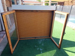 Ventanas de aluminio imitación madera