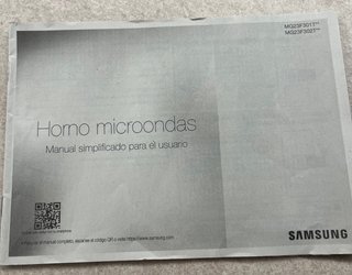 Microondas Samsung Negro con Función Healthy.