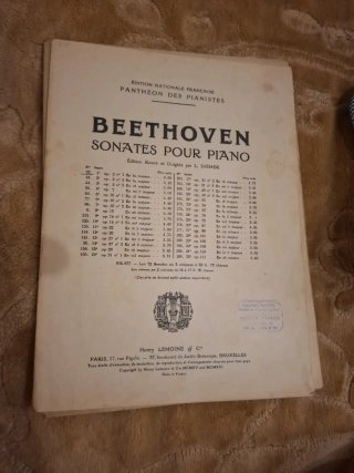 Partituras Beethoven Sonatas Piano L. Diémer