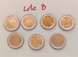 Lote B.  Monedas 2€ Circuladas
