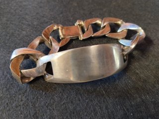 Pulsera esclava plata maciza