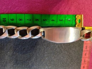 Pulsera esclava plata maciza