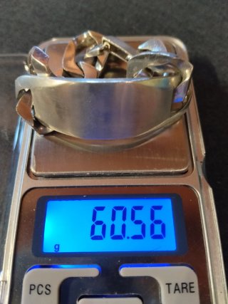 Pulsera esclava plata maciza