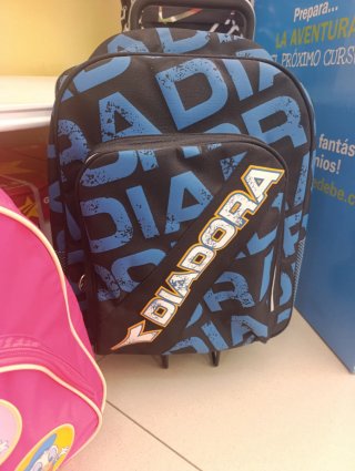 Mochila Diadora Negra y Azul