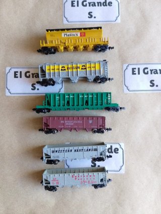 Lote de vagones americanos
