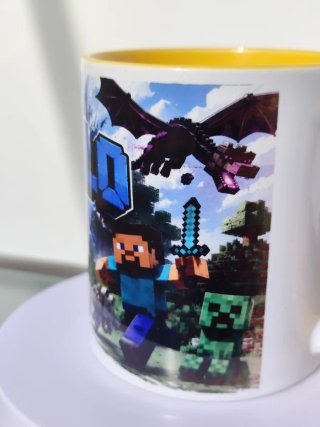Taza Goku Dragon Ball Z y Minecraft