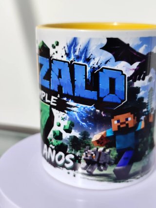 Taza Goku Dragon Ball Z y Minecraft