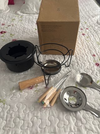 Set Fondue Hierro Antiadherente Nuevo