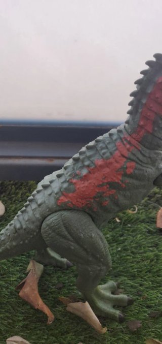 Dinosaurio Juguete Mordedor Verde y Rojo