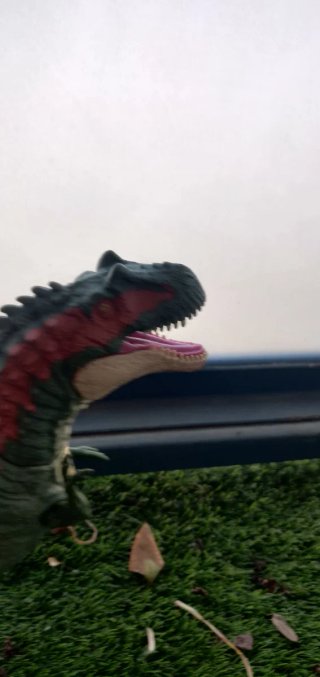 Dinosaurio Juguete Mordedor Verde y Rojo