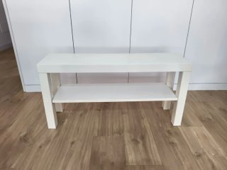 Mueble TV o banco de madera blanco