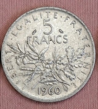 Moeda 5 Francos Prata 1960