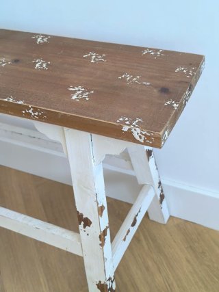 Banco decorativo madera estilo mediterráneo