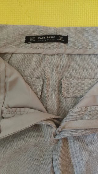 Pantalones Zara 3/4 Gris