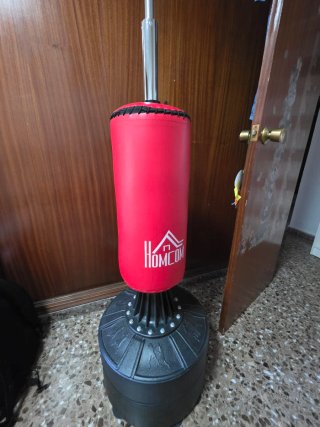 Saco de boxeo HOMCOM rojo