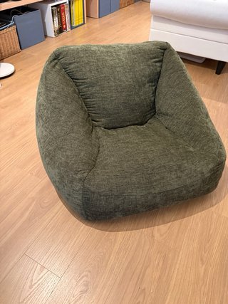 Puff Sillón Sklum Thiago 90cm Verde