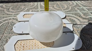 Tulipa cristal blanco lámpara + 4 aspas ventilador