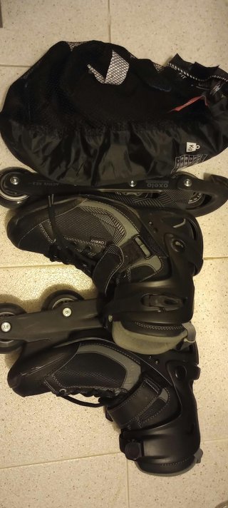 Patines Oxelo Negros Talla 42 + Protecciones
