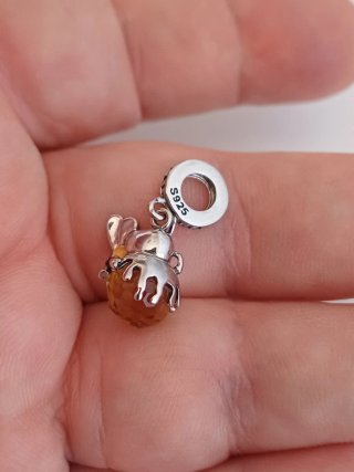 Charm ape con barattolo di miele S925
