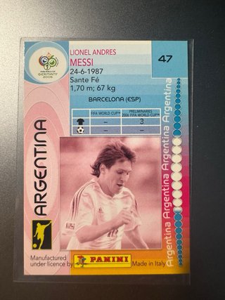 Figurina Panini Messi FIFA World Cup 2006