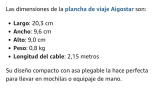 Plancha de viaje Aigostar