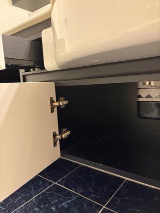 Conjunto Muebles Baño Blanco y Madera