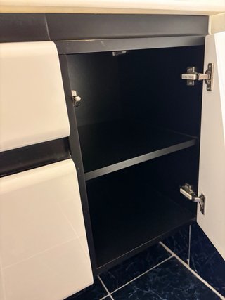 Conjunto Muebles Baño Blanco y Madera