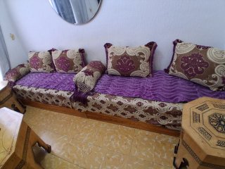 3 Sofás Marroquí Tela y Madera
