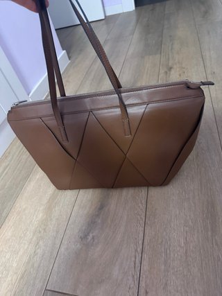 Bolso Zara Marrón Piel