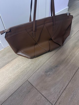 Bolso Zara Marrón Piel