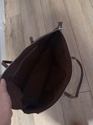 Bolso Zara Marrón Piel