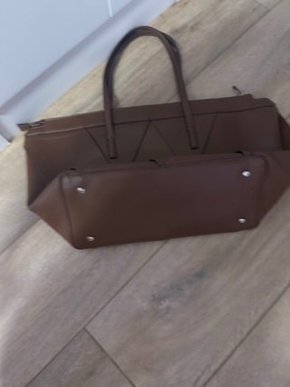 Bolso Zara Marrón Piel