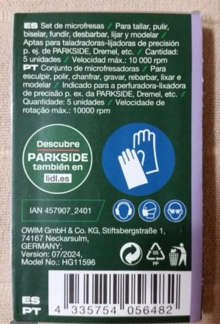 Set de microfresas Dremel F Parkside
