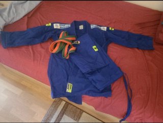 Kimono completo Judo Azul Talla 4/170  + Cinturón