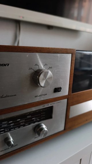 Tocadiscos Radio Roselson Marrón/Plata con radio