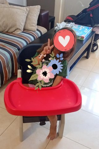 Silla trona para niñ@, bebé, azul y roja