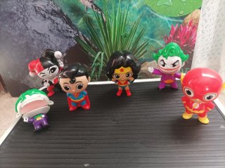 Figuras DC Comics: Superman, Joker, Flash, Harley