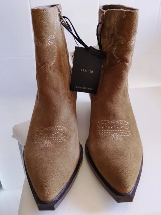 Botines cowboy piel Stradivarius T.36