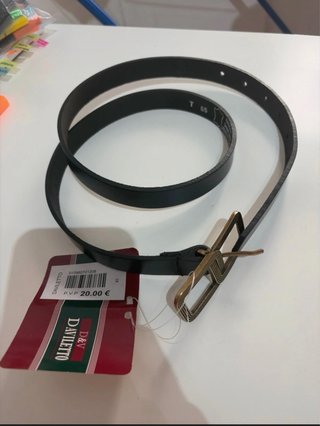 Cinturón de piel Davilletto negro T 85