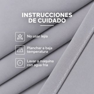 Pack 2 Cortinas Térmicas Opacas 137x117cm Gris