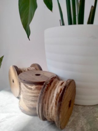 Bobinas de madera decorativas (3 unidades)