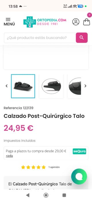 Zapato Ortopédico Postoperatorio Talón
