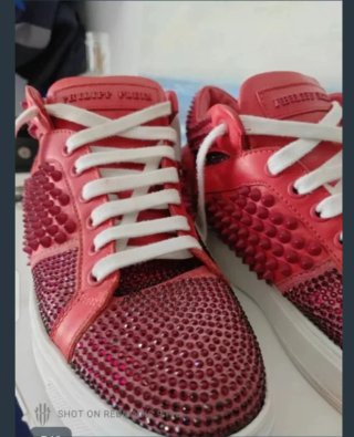 Philipp Plein Zapatillas Rojas Tachuelas Talla 39