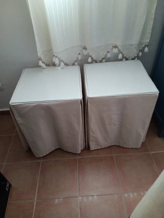 2 Mesas Camilla 50x50 Vestidas