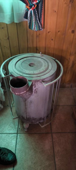 Estufa de leña va perfectamente